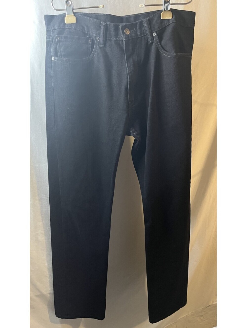 Men's Levis 501 Jeans 36x34 Classic Straight Black Denim Pants
